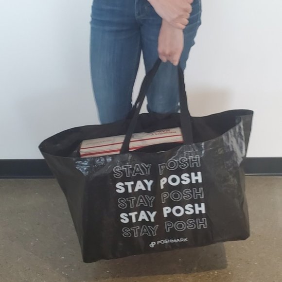 TWO Brand New Poshmark Oversized Double Handle Tote bags - Picture 14 of 14